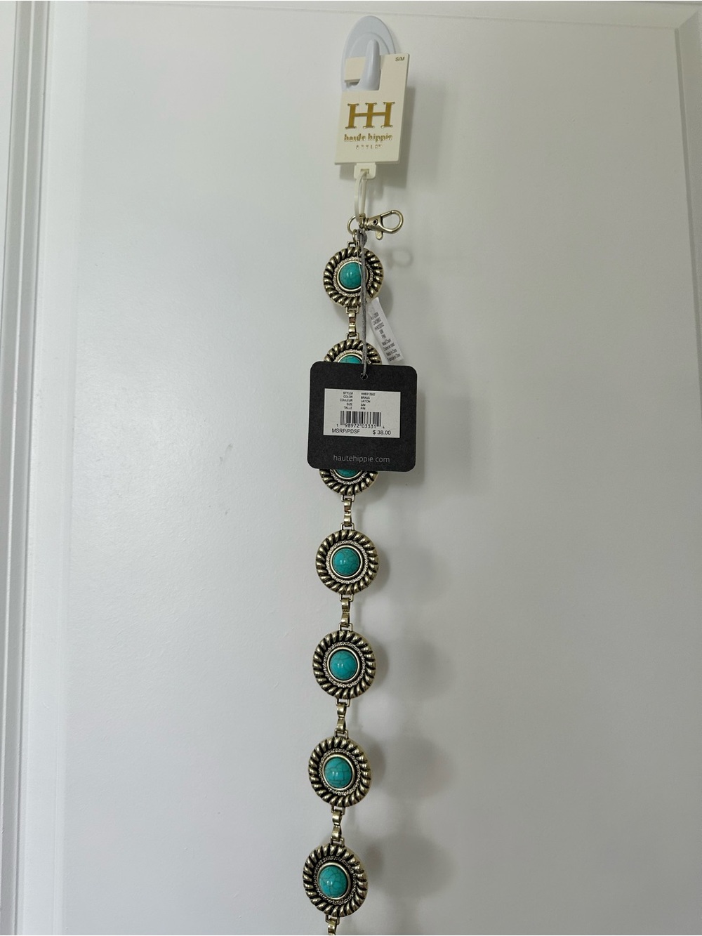 Haute Hippie Silver-Tone Bracelet with Turquoise Stones